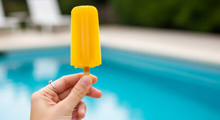 Delicious Mango Popsicle By Poolside Summer Refreshment