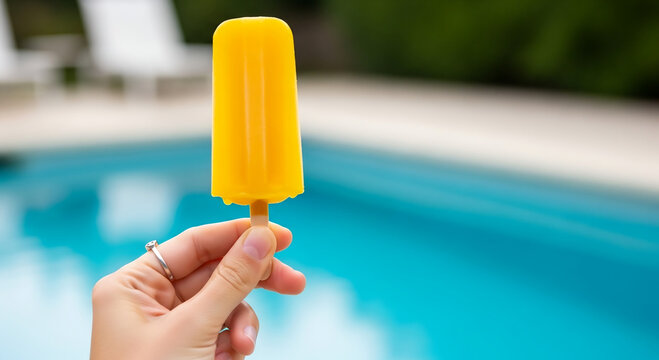 Delicious Mango Popsicle By Poolside Summer Refreshment - Powered by Adobe