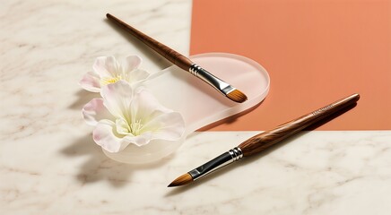 Makeup Brushes with Blossom