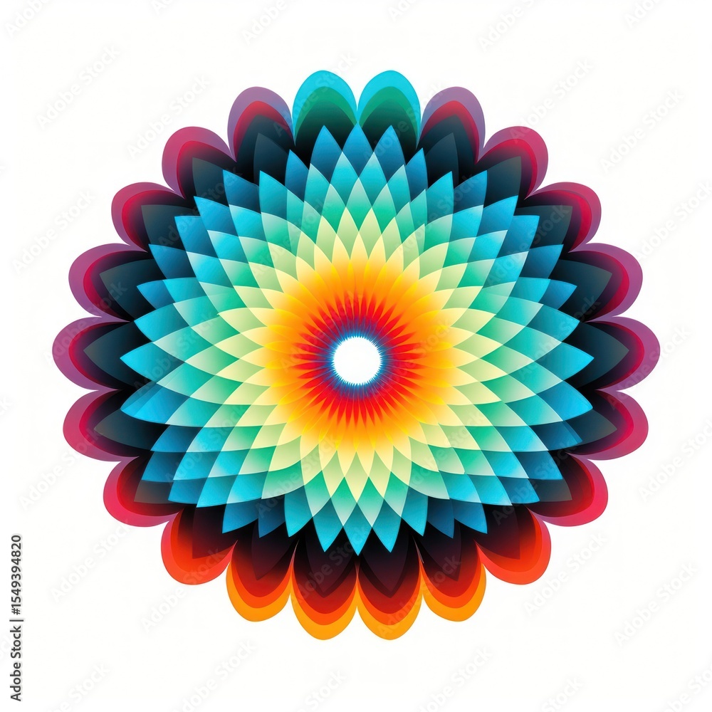 Poster a rainbow abstract graphics pattern.