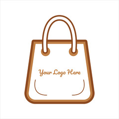 Customizable Shopping Bag Vector EPS for Retail, Branding, and E-commerce Logos