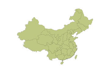 China map icon. China outline map. Simple icon design. Vector illustration