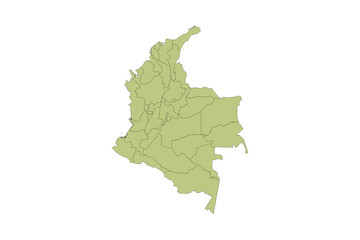 Сolombia map icon. Сolombia outline map. Simple icon design. Vector illustration
