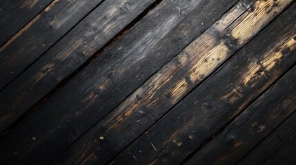 Dark wood planks diagonally arranged