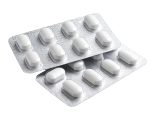 Traditional white karate gi with black belt folded on top, isolated PNG