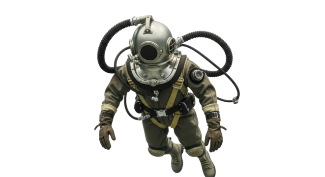 Isolated Deep Sea Diver