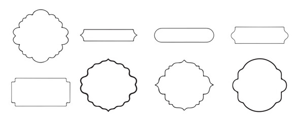 ollection different frames with white background