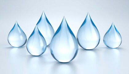 Luminous Water Droplets on a Serene Surface Conveying Purity and Freshness