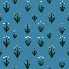 Seamless flowers, Summer Seamless, floral ethnic seamless pattern traditional design for background, carpet, wallpaper, clothing, wrapping, fabric, vector illustration, embroidery style, Ajrakh.