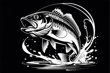 black fish vector