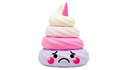 Isolated Cartoon Pile of Ice Cream