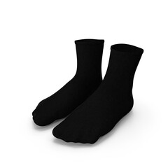 3d Pair of Black Socks: Perfect for Everyday Comfort , png