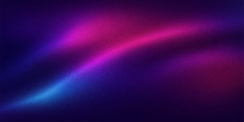 Abstract glowing lines of purple and blue light create an energetic art design and wave pattern with a dark texture backdrop