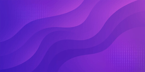 Abstract blue background with flowing purple and pink light wave patterns