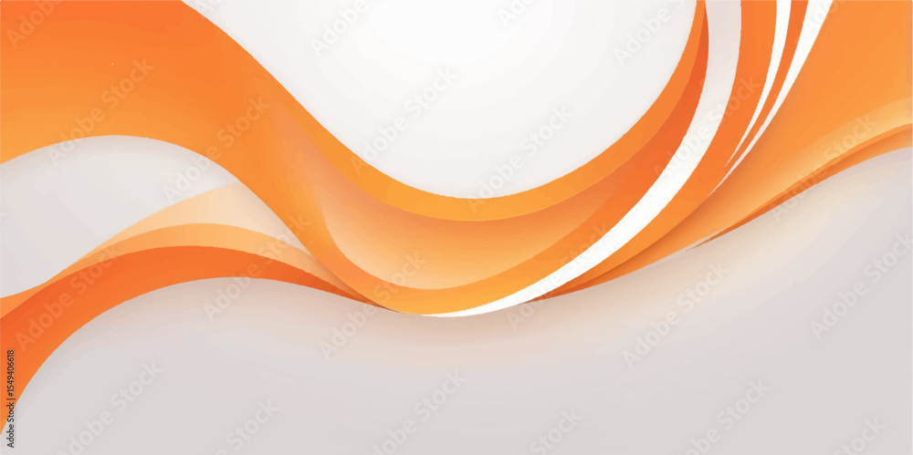 Poster abstract orange wave design with flowing lines and a modern gradient