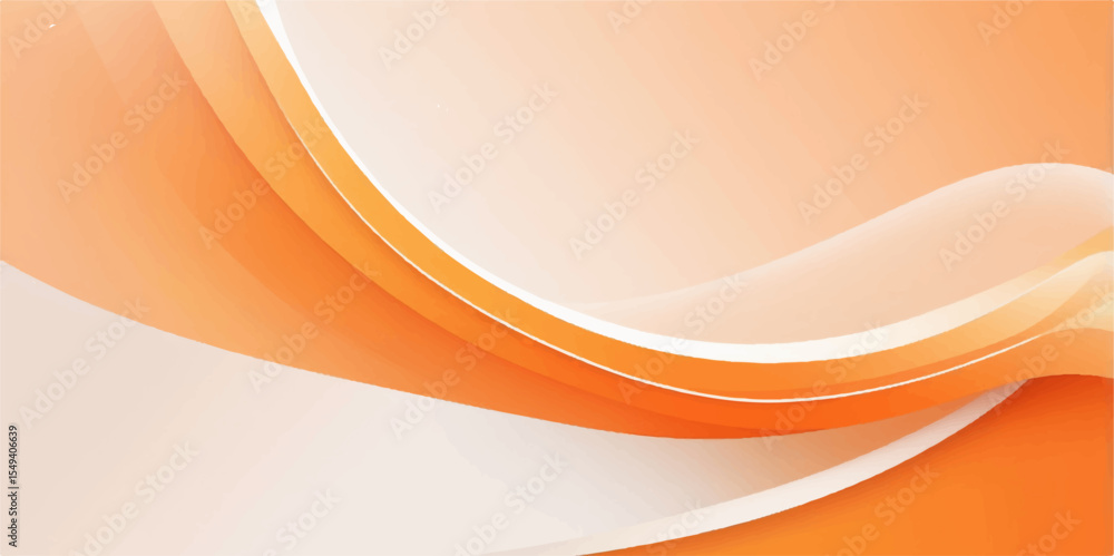 Aufkleber abstract orange wave design with flowing lines and artistic light pattern