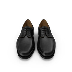 3d Elegant Black Leather Oxford Shoes: Men's Formal Footwear , png