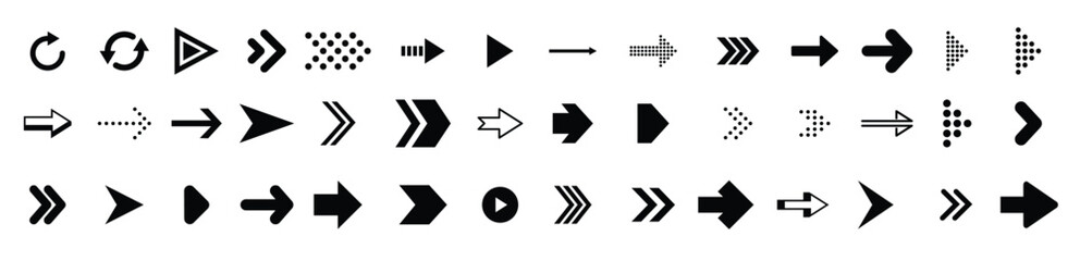 Arrows. Arrow vector icons. Arrows symbols. Cursor sign. Arrow vector