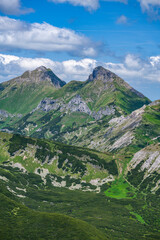 Panorama of the Belianske Tatras from the Mount Velka Svistovka. Tatra Mountains, Slovakia.