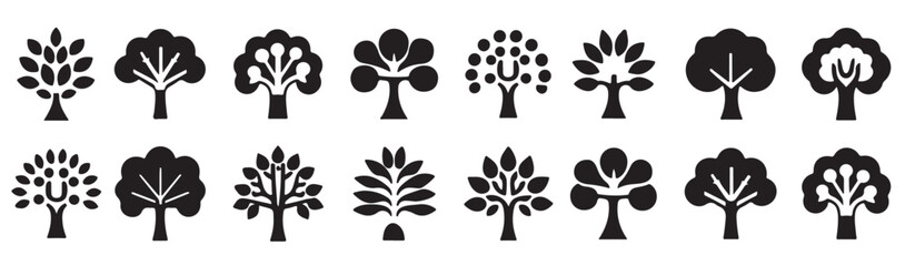 Set of tree vector illustration