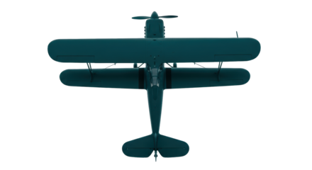 Isolated Biplane Aircraft