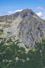 The Jahnaci (Jagniecy) Peak (2229 asl) from the Mount Velka Svistovka. Tatra Mountains, Slovakia.