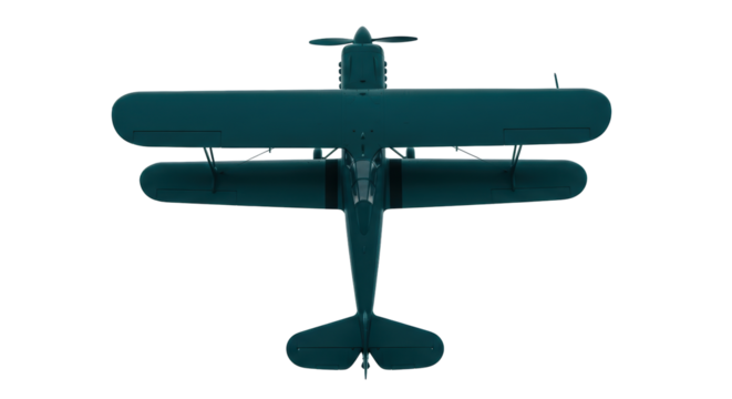 Isolated Biplane Aircraft