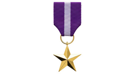 Isolated Golden Star Medal