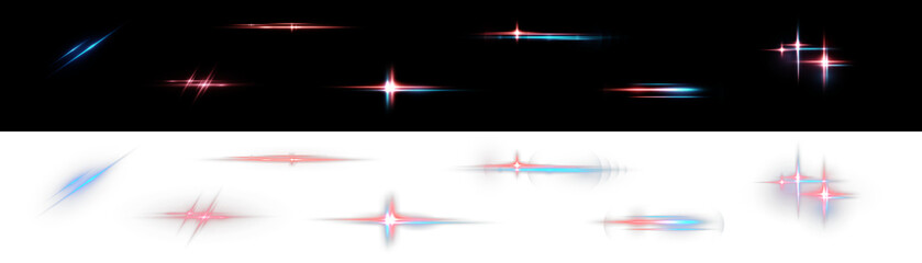 PNG Speed Sparkle Line Blue and Red Neon Light Effect with Glowing Ray, Shine, png Shiny Spark, Abstract Explosion, Glare png, Glow, Police Lens Lines Illustration png 