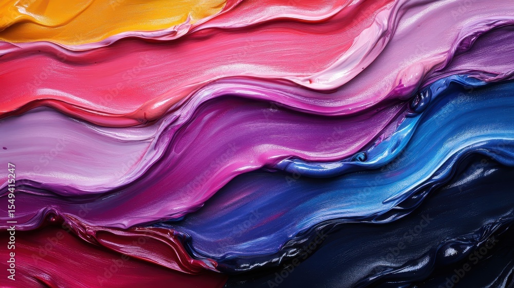 Poster vivid swirls of paint in a spectrum of colors create an abstract art piece, celebrating creativity a
