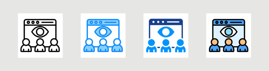 Website Visitor Icon Collection Set Multiple Style