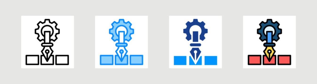 Design Variant Icon Collection Set Multiple Style