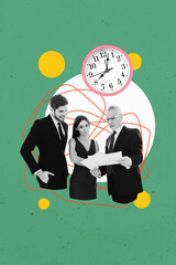 Template sketch image composite collage of strategy job corporate teamwork brainstorming business...