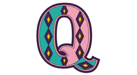 Isolated Cartoon Letter Q
