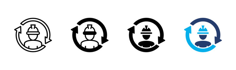 Worker Protection icon sheet multiple style collection