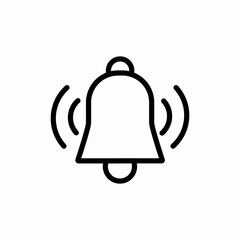 notification bell sound icon vector sign