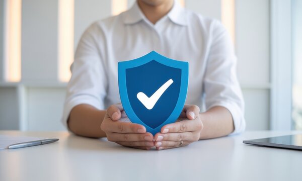 Security and protection concept with shield icon