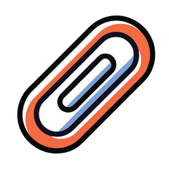 Attachment Vector Icon – Flat Style Paperclip Symbol for Messaging and Document Interfaces