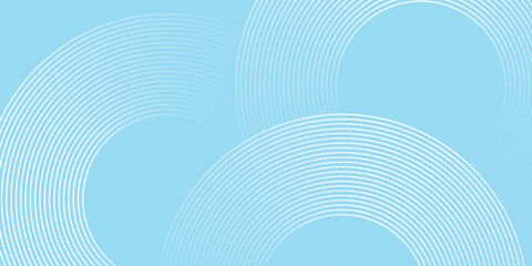 Fototapeta premium Modern abstract background, blue white gradations, circle effect,shape memphis, trendy. fututristic geometric circle vector illustration