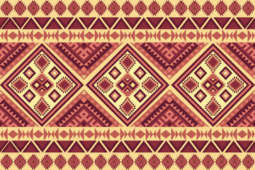 Yellow , Brown,Red Brown , and cream ethnic boho seamless pattern. Native American, Navajo pattern, tribal vector texture. Aztec ornament.
Design for black ground , curtains, blankets and wallpaper