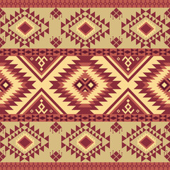 Yellow , Brown,Red Brown , and cream ethnic boho seamless pattern. Native American, Navajo pattern, tribal vector texture. Aztec ornament.
Design for black ground , curtains, blankets and wallpaper