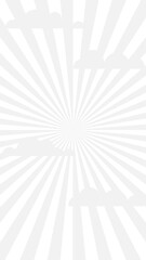 Abstract White Background With Radiating Grey Sunburst Lines And Soft Cloud Shapes. Minimal Template For Instagram Story And Social Media Design. Vector illustration