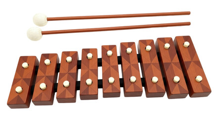 Isolated Wooden Xylophone