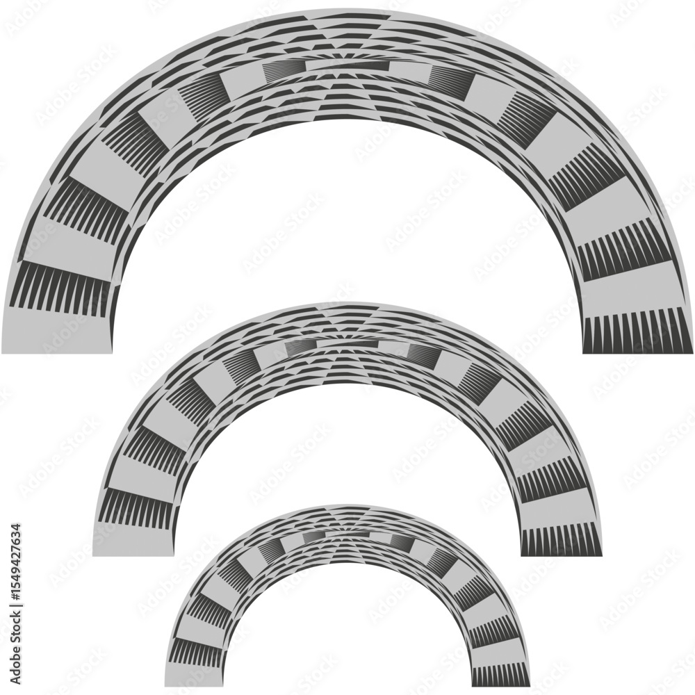 Poster arch icon pattern. black curve design. geometric arc illustration. vector structure symbol.