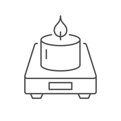 Weight of candle line outline icon