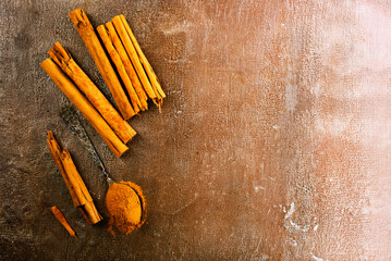cinnamon powder on a table