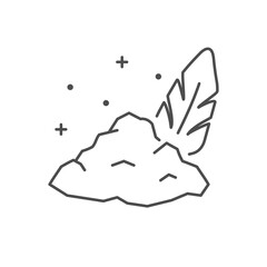 Dry candle wax line icon
