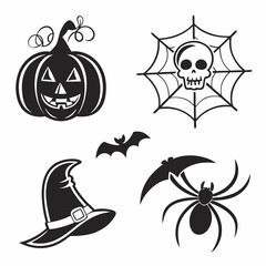 Naklejka premium set of halloween icons