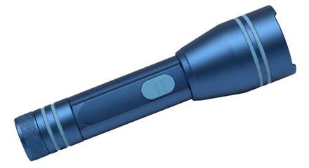 Isolated Blue Flashlight