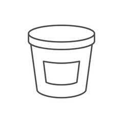 Candle with lid line icon